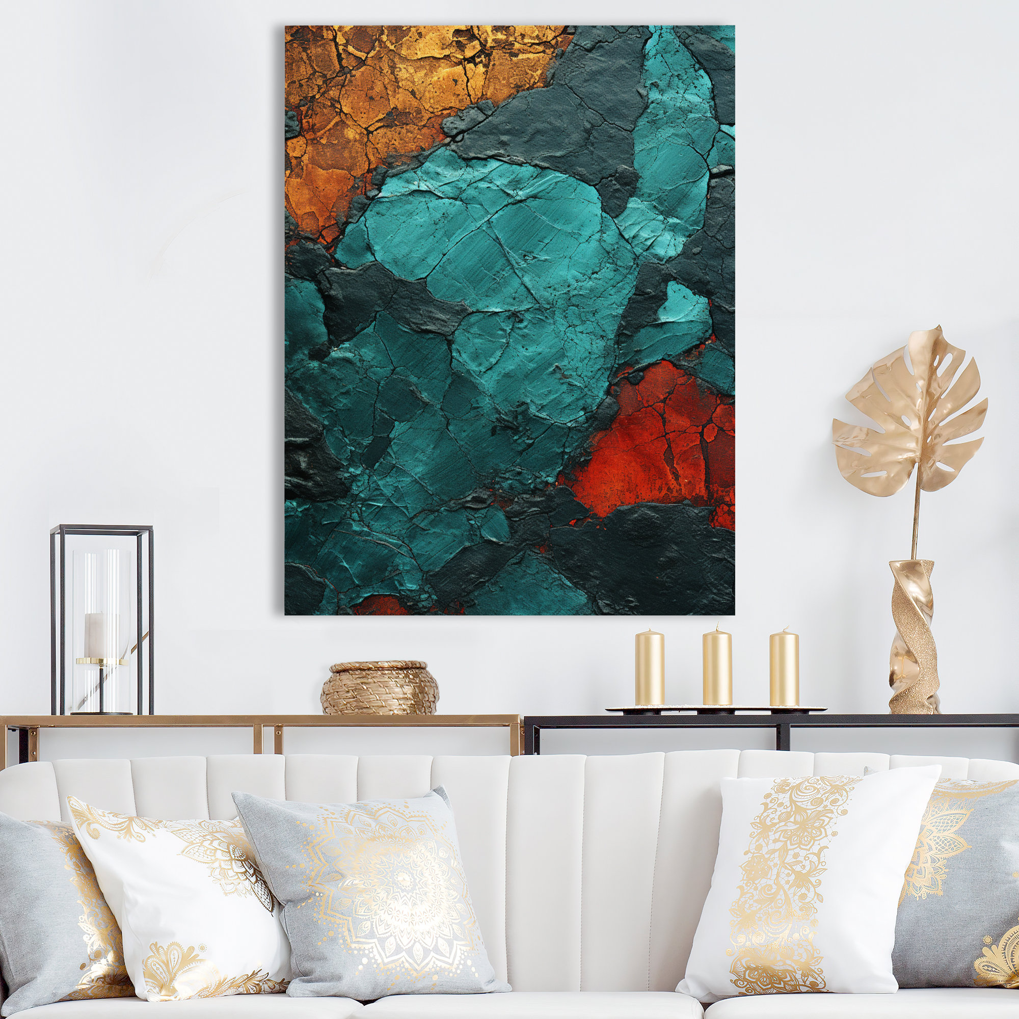 Wrought Studio™ Passage Of Time In Vintage Teal Transitional Wall